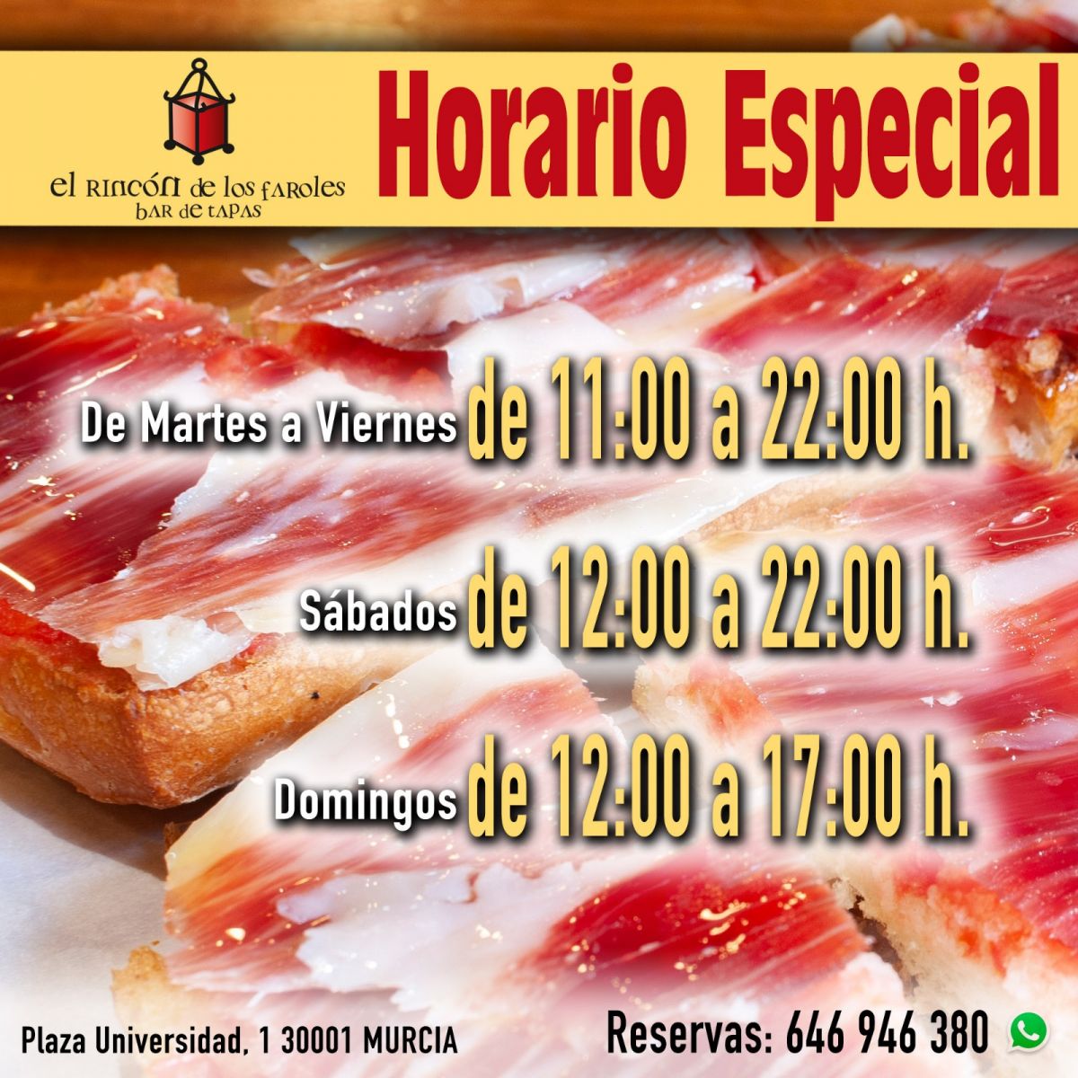 Horario Especial